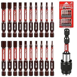 21-Pc Sedy 2.5" Hex Head Allen Wrench Drill Bit Set (SAE & Metric) $7