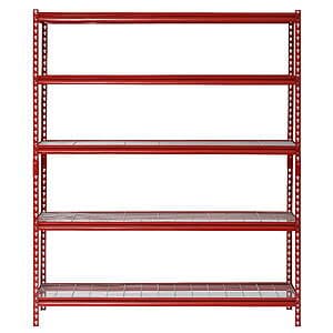 5-Tier Muscle Rack Steel Shelving Storage Rack (60"W x 24"D x 72"H) $60.80 + Free S&H