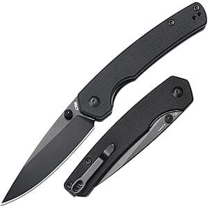 CJRB Kain Folding 2.95'' AR-RPM9 Steel Blade EDC Pocket Knife w/ G10 Handle (Black) $20