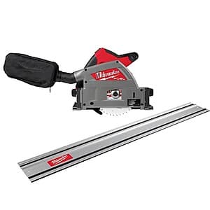 Milwaukee M18 FUEL 18V Brushless 6-1/2" Plunge Cut Track Saw (Tool Only) + Guide Rail $369 + Free Shipping