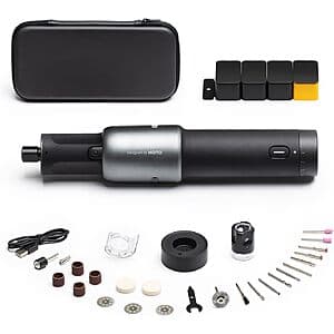 HOTO 4V Cordless 5-Speed Variable Rotary Tool Kit w/ 35 Accessories $28 + Free Shipping