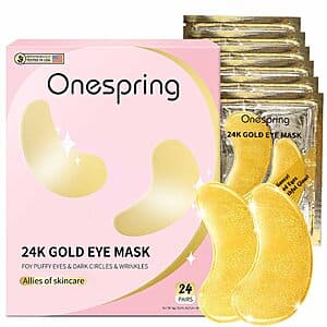 24-Pairs Onespring Under Eye Gel Patches (24K Gold) $4.40 w/ S&S