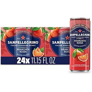 24-Pack 11.15oz Sanpellegrino Italian Sparkling Drink (Aranciata or Limonata) $15 w/ Subscribe & Save