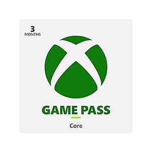 Xbox Game Pass Ultimate or Core Membership (Digital Code): 3-Month Core Code $15 & More