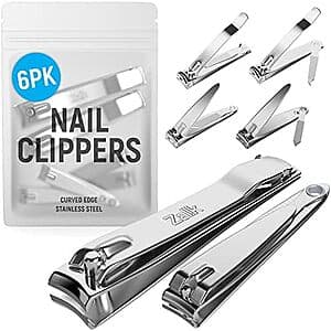 6-Pack Zalik Toenail & Fingernail Clipper Assortment Set $4