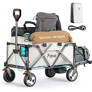 200L Litheli Electric Powered Metal Utility Garden Cart w/ Foldable Design $126 + Free Shipping