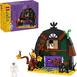 205-Piece LEGO Halloween Barn Building Toy Set w/ Skeleton Minifigure $10