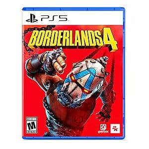 Borderlands 4 video game case for PlayStation 5 showing game artwork and title.