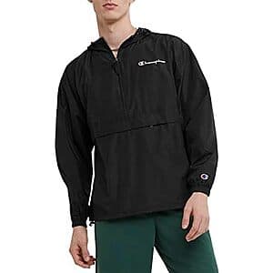 Champion Men's Stadium Packable Hooded Jacket (Black) $17.50