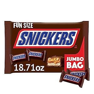 18.71-Oz SNICKERS Fun Size Chocolate Candy Bars $3.25