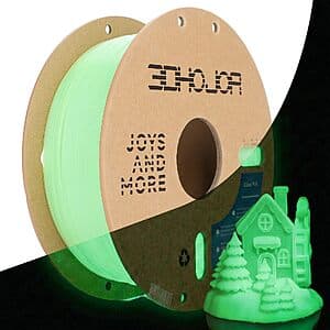 Spool of abrasive 3D printer filament suitable for creative and Halloween-themed printing projects.