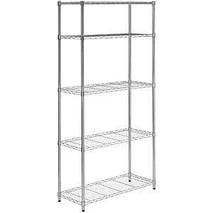 Honey-Can-Do 5-Tier Adjustable Shelving Unit (36'' x 72" x 14", Chrome) $44.60 + Free Shipping