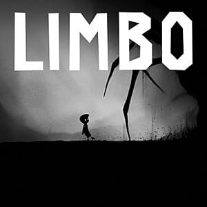Black and white atmospheric puzzle-platformer game with silhouetted characters and surreal environments.