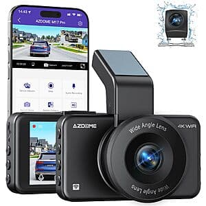 AZDOME M17 Pro 4K Front / 1080p Rear WiFi 6 ADAS Dashcam $35 + Free S&H