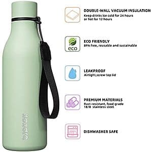 18-Oz BJPKPK Stainless Steel Insulated Water Bottle (Macaron Green) $5.90