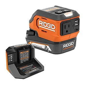 Ridgid 18V Cordless 175-Watt Power Inverter Kit + 2.0 Ah Battery and Charger $69 + Free Shipping