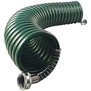 25' Flexon 1/2" Compact Kink-Resistant Coil Vinyl Garden Hose (Green) $7.70