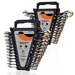 24-Pcs SUZUME SAE and Metric Ratcheting Wrench Set (1/4" - 7/8" & 8-19mm) $51.10 + Free Shipping