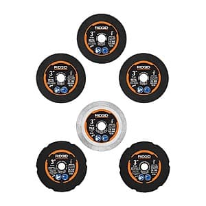 6-Piece RIDGID Cut-Off Wheel Kit $20 + Free S/H