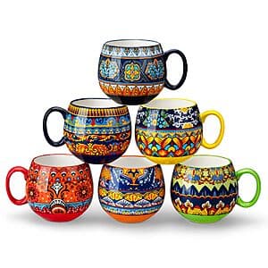 6-Ct 18-Oz vancasso KRVI Bohemian Coffee / Hot Chocolate Mugs $34 + Free S&H