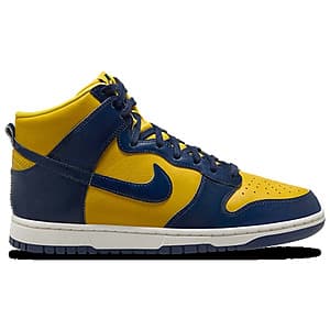 Nike Men's Dunk Hi Retro SE Shoes (Varsity Maize/White/Midnight Navy) $80 + Free Shipping