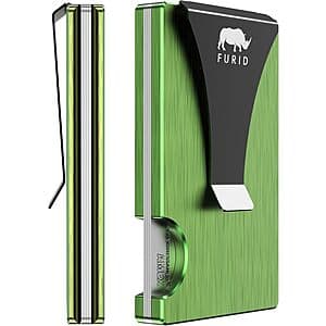 Furid Men's Slim Metal Card Wallet w/ Money Clip (Various) from $4.50