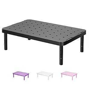 14.6" Wali Adjustable Height Laptop/Computer Monitor Stand Riser (Matte Black) $7.40