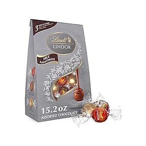 15.2-Oz Lindt LINDOR Milk Assorted Chocolate Candy Truffles $4.80 & More + Free S&H w/ Prime