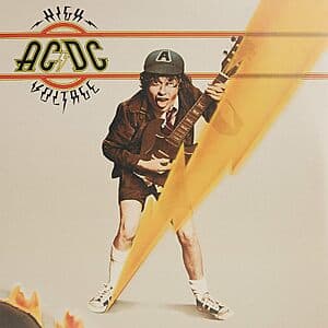AC/DC High Voltage vinyl record album cover in standard LP format.