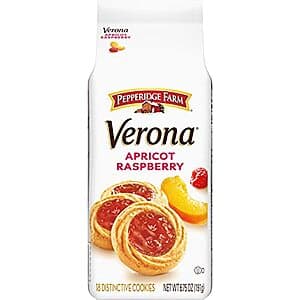 6.75oz Pepperidge Farm Verona Apricot Raspberry Thumbprint Cookies $2.80 w/ Subscribe & Save