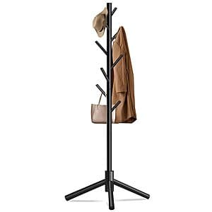 8-Hook Unisakey Durable Wooden Coat Rack w/ 3 Adjustable Heights (4 Colors) $12.50
