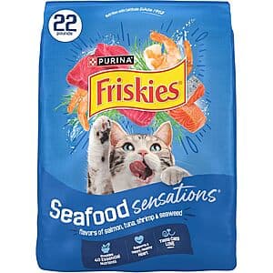 Select Accounts: 22-Lb Purina Friskies Dry Cat Food (Seafood Sensations) $15.95 w/ Subscribe & Save