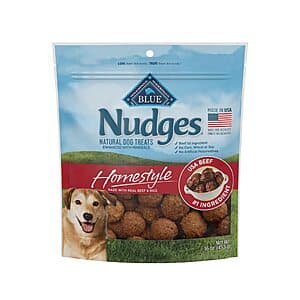 16-Oz Blue Buffalo Nudges Homestyle Natural Dog Treats (Beef and Rice) $4.10 w/ Subscribe & Save