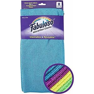 8-Ct 13"x13" Fabuloso Microfiber Cleaning Cloths (Rainbow) $3.80 w/ S&S