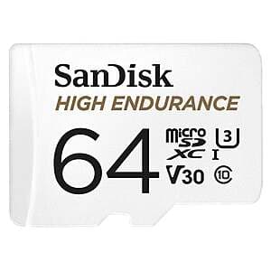 64GB SanDisk High Endurance U3 microSDXC Memory Card $15 or Less + Free S&H