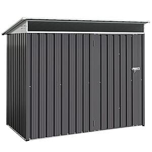 Shintenchi 6-ft x 4-ft Floorless Outdoor Metal Storage Shed w/ Window (Grey) $126 + Free S&H
