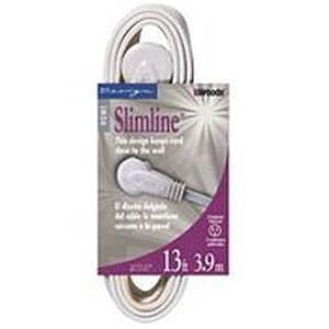 13' Woods SlimLine 3-Outlet 16/3 Flat Plug Indoor Extension Cord $3.10