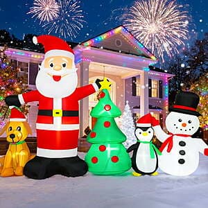 6' Firstness Christmas Inflatable w/ LED Lights (Santa, Snowman, Tree, Penguin, Dog) $43.90 + Free Shipping