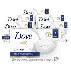24-Count 3.75oz Dove Beauty Bar Original Moisturizing Bar $16.20 w/ Subscribe & Save