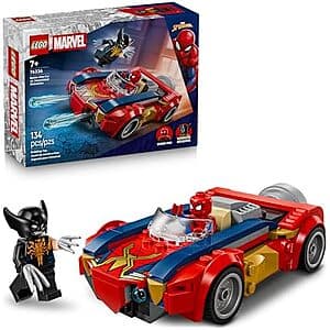 134-Pc LEGO Marvel Spider-Man Car vs. Venomized Wolverine $16