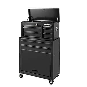 24" Frontier 5-Drawer Rolling Tool Chest and Cabinet Combo (Black) $85 + Free Shipping