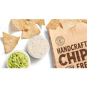 Chipotle Restaurant: Cinco de Mayo Offer: Chipotle Chips w/ Guac or Queso Free w/ Any Entrée Purchase (Valid 5/5 Only)