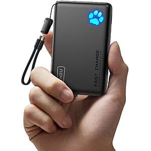 INIU 10000mAh 45W PD USB-C Power Bank Portable Charger $11.65