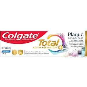3-Oz Colgate Total Plaque Pro Release Whitening Toothpaste $2.20 w/ Subscribe & Save
