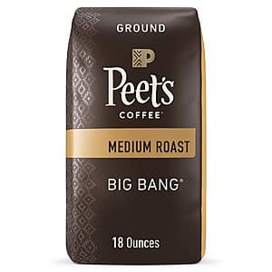 18oz Peet's Ground Coffee: Major Dickason's Blend (Dark) $10.50, Big Bang (Med.) $8.90 w/ Subscribe & Save & More