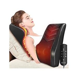 OMASSA 3D Shiatsu Neck & Back Massager Pillow w/ Heat & 3 Levels $30 + Free S&H w/ Prime