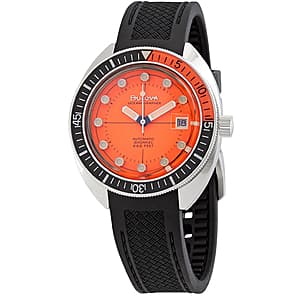Bulova 41mm Devil Diver Automatic Orange Dial Men's Watch $390 + Free S&H