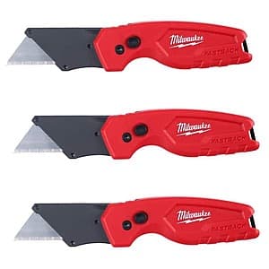 3-Pack Milwaukee FASTBACK Compact Folding Utility Knife w/ General Purpose Blade $20 + Free Shipping