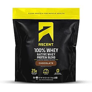 Costco Members: 4.25-Lb Ascent 100% Whey Native Whey Protein Blend (Chocolate PB) $45 + Free Shipping