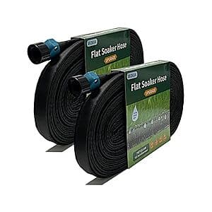 2-Pack 75' Flat Soaker Drip Irrigation Garden Hose $18.90 + Free Shipping w/ Prime
